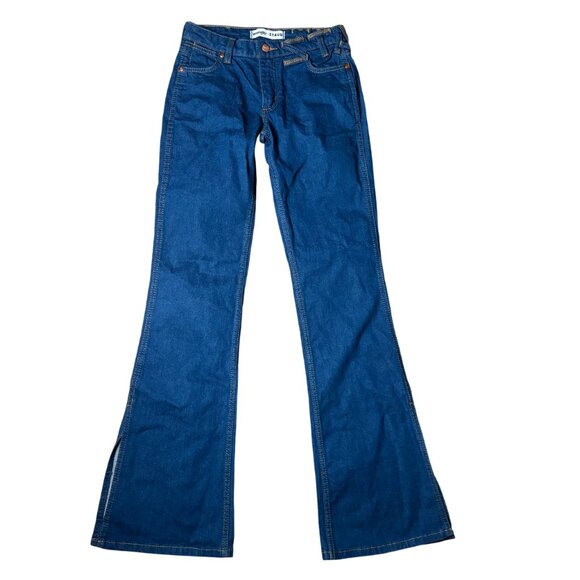 Staud x Wrangler The Bikini flare slit jeans size 25 x 34 dark denim long 0 - Picture 5 of 13